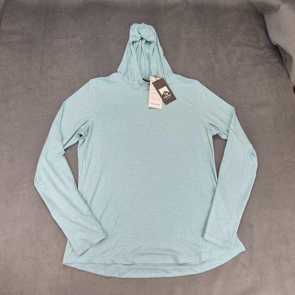 Storm Creek Pacesetter Breathable Athleisure Hoodie Seafoam Green Teal Womens L